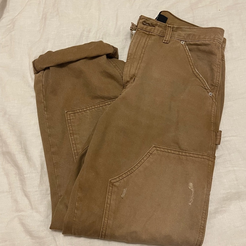 BDG Urban Outfitters High-Waisted Carpenter Jean — Brown